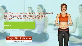 Yoga Studio 3D Avatar Spokesperson Video | Order your Yoga Studio video today