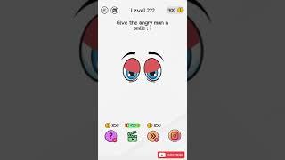 Braindom Level 222 Give the angry man a smile Walkthrough