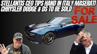 Chrysler Maserati DS And Dodge For Sale ￼￼ Tavares Tips Hand To Italian Government