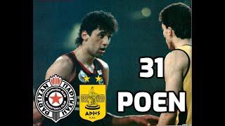 Vlade Divac - 31 POEN vs Aris | final four [1988.]