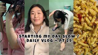 Starting my day slow‍️| made Pasta for lunch | Daily Vlog ~ pt 29