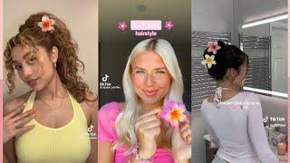 Trending Claw Clips Hairstyle collection(Hawaiian flower hair clip)