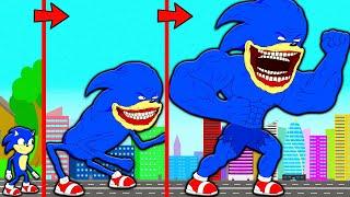 ALL SERIES SHIN SONIC TAPES BECAME MUSCULAR! EVOLUTION OF THE STRONGEST SHIN SONIC Cartoon Animation