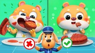 Chew Your Food | Good Eating Habits | Kids Cartoon | Police Cartoon | Sheriff Labrador | BabyBus