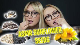 ASMR EATING SUNFLOWER SEEDS RACE! Cracking sounds!