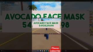 Face Mask And Towel Code Berry Avenue and Bloxburg #roblox