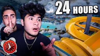 24 HOUR OVERNIGHT WATERPARK CHALLENGE!