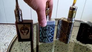 Svapo  ai massimi livelli 7 Box mod,  e 7  Atomizzatori da guancia