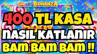 SWEET BONANZA 1000 YENİ OYUN  OYUN KAFAYI YEDİ !!! 400 TL KÜÇÜK KASA NASIL KATLANIR ? BİG WİN !