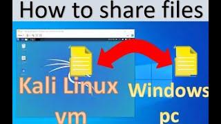 How to share files between Windows and Kali Linux VM || Hacking anything with this os || Tutorial