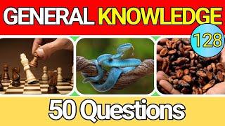 Educational General Knowledge Quiz Trivia 128 | Can You Answer All 50 Questions Correctly? 2024