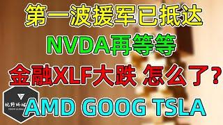 美股 第一波援军已抵达战场！NVDA晃晃悠悠再等等！TSLA别追空！金融XLF大跌，怎么了？AMD、GOOG增量来了！曾经的千亿巨头可能退市！