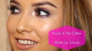 Purple Smokey Eye With Pink Glitter | Alannah Harrigan