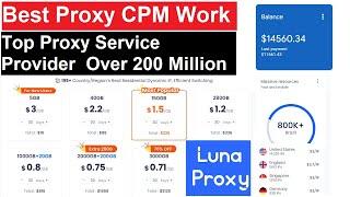 Best Proxy for Adsense Loading High CPC Methood | Lunaproxy Best & High Quality Residenstional Proxy