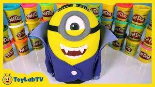 Giant Minions Play Doh Surprise Egg of Dracula Minion Stuart with Surprise Toys