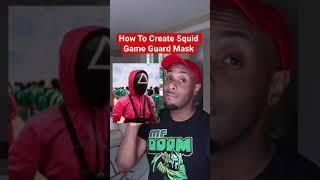 How To Create Squid Game Guard Mask #craft #shorts #squidgame