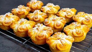 Dessert in 5 minutes! Just puff pastry and apples