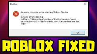 FIX An Error Occurred While Starting Roblox Studio