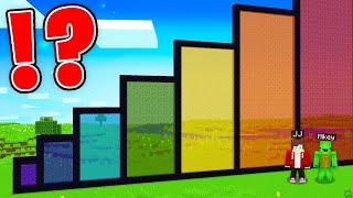 JJ and Mikey Built ALL SIZES PORTAL : Smallest vs Normal vs Giant PORTALS in Minecraft Maizen!