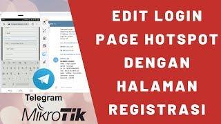 Cara Edit Login Page Hotspot dengan Registrasi Bot Telegram