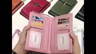 Women Leather Crossbody Phone Bag Card Holder Wallet Purse