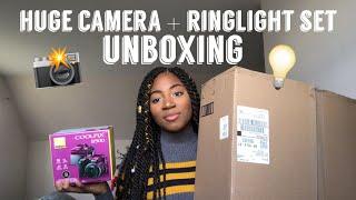 HUGE CAMERA & RINGLIGHT UNBOXING | Nikon Coolpix B500