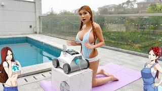 Swimming with a Pool Cleaning Robot‍️ The Ofuzzi Cyber 1200 Pro!