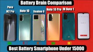 Redmi Note 10 Pro Vs Realme 8 Battery Drain Test/Note 10/Poco M2 Pro I Best Smartphone Under 15000