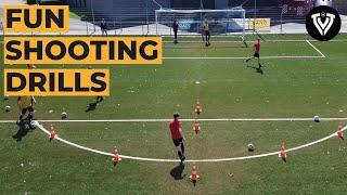 Fun Shooting Drill | 3 Variations | Soccer drills - Football exercises