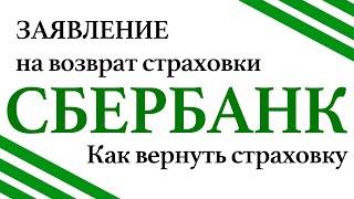 Как вернуть страховку в Сбербанке. Заявление на возврат страховки Сбербанк.