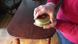 Antique Cast Brass Travel Candlesticks