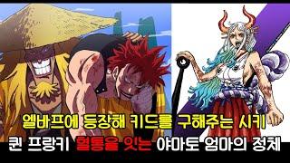 [원피스 분석] 엘바프에 등장해 키드를 구하는 시키 그리고 야마토의 충격혈통!!!