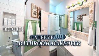 EXTREME DIY BATHROOM MAKEOVER! Decorate with Me 2024