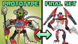 Prototype 2008 Bionicle MAKUTA VS The Final LEGO Sets