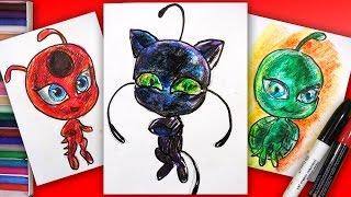 Как нарисовать Плагг Кота Нуара из Леди Баг / MIRACULOUS LADYBUG Drawing Kwami Plugg / Рисования