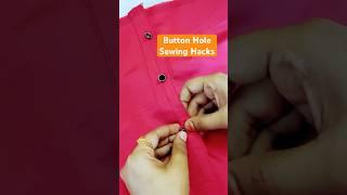 Sewing hacks for button hole #sewing #sewingtricks