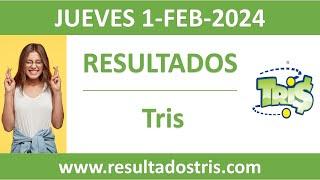 Resultado del sorteo Tris del jueves 1 de febrero de 2024