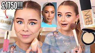 I tried KIM KARDASHIAN'S *NEW* Makeup Routine using the SAME PRODUCTS!!! (2022 Oscars look)