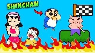 Shinchan And Nobita Playing Mini Games Gone Very Funny | Tik Tap Challenge