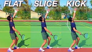 Flat, Slice & Kick Serve Toss Lesson with NTRP 4.0 Player