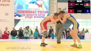 ЧР-2016. Женщины. 58 кг. Бронза. Екатерина Вьюнова - Любовь Овчарова