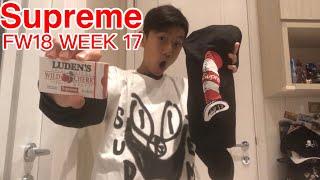  Supreme FW18 Week 17 UNBOXING and Review  Cat in the Hat + Smile Tee + Luden's Throat Drops