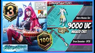 9000 UC A3 ROYAL PASS MAXED OUT - FREE UPGRADABLE WEAPON AND MINI MATERIALS ( BGMI )