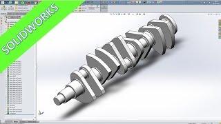 11.2 Kurbelwelle - Crankshaft - SolidWorks 2015 Training - Body Move / Copy