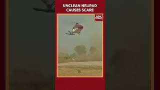 WATCH: Scare For B S Yediyurappa Chopper In Kalaburagi, Plastic Bags Fly Close To Chopper Blades