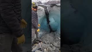 Throwing a rock into a glacier river! Matanuska Glacier #fortheboy #becauseican #nature #Alaska