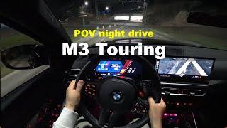 2024 BMW M3 Touring Competition xDrive POV night drive