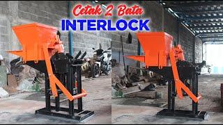 Mesin Cetak Bata Interlock 2 Output I Alat cetak bata interlock Manual Handpress I 085730133992