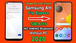 Samsung Galaxy A11 Frp Bypass/Samsung SM- A115F Google Lock Bypass NO SIM/NO Bluetooth New Method |