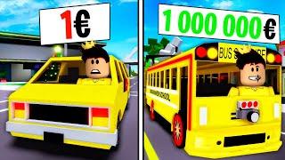 BUS SCOLAIRE à 1€ vs 1,000,000€ sur BROOKHAVEN RP Roblox !! 